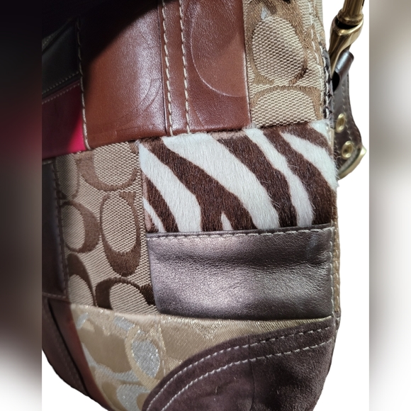 Vintage Coach Patchwork Shoulder Bag - Picture 10 of 12